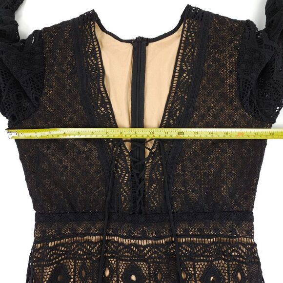 NEW Jen's Pirate Booty Chaouen Maxi Dress Black Lace Whimsigoth Boho Romantic - Picture 3 of 11